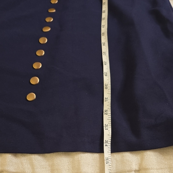 Cynthia Steffe Navy Mini Dress with Gold Studs - Picture 7 of 13